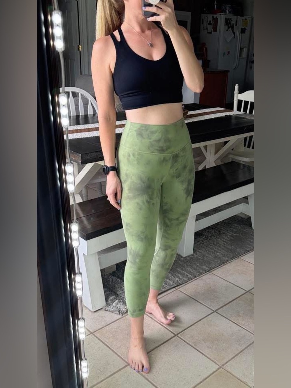 Lululemon Green Diamond Dye Align Crop 21" Legging